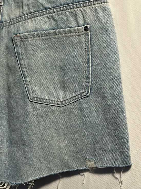 7 For All Mankind Cutoff Denim Shorts Light Wash Distressed Raw Hem 29